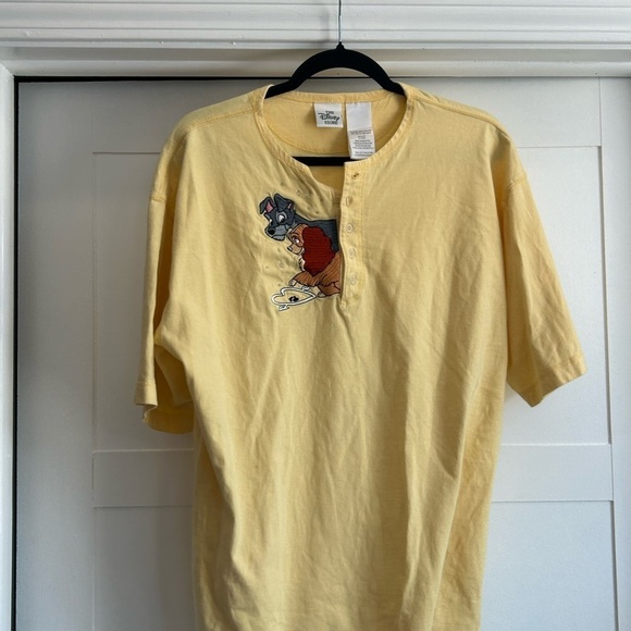 Disney Tops - Vintage Disney Lady and the Tramp yellow shirt size XL